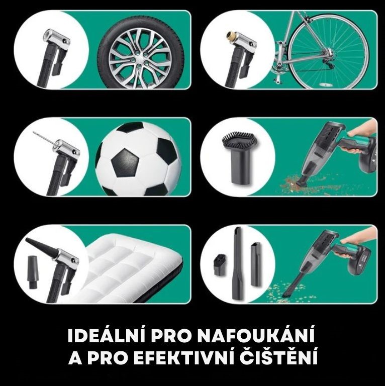 CleanMaxx AKU kompresor a ruční vysavač 2v1 AKV-19905 1 (1)